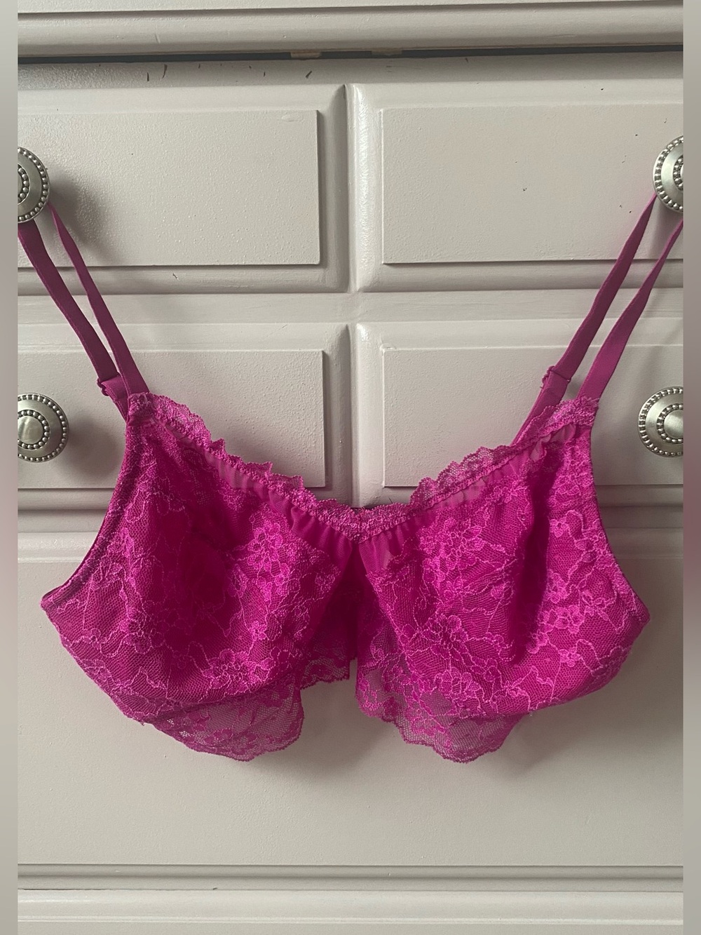 Victoria’s Secret pink magenta bralette size 34d. Or Medium.